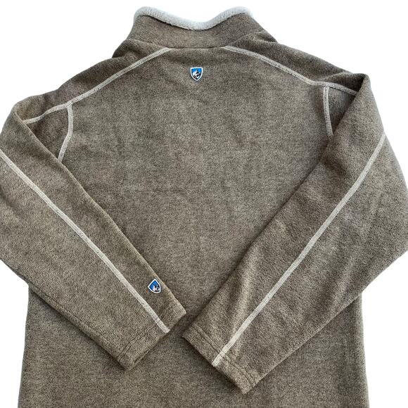 Kuhl 1/4 Zip Fleece Sweater Sz M Alfpaca Pullover Brown Gorpcore Hiking Outdoor - Picture 4 of 12
